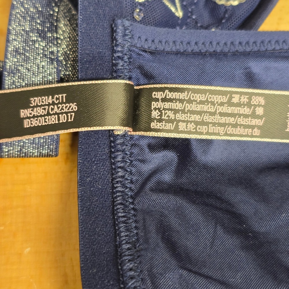 Victorias Secret Bralette Women L Navy Celestial Moon Star Sequin Galaxy Emo Y2K - Picture 5 of 10